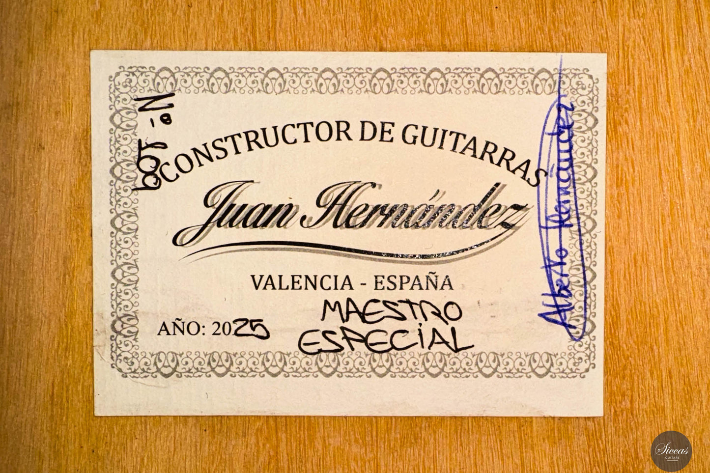 Juan Hernandez - 2025 - Maestro Special Double Top No. 109