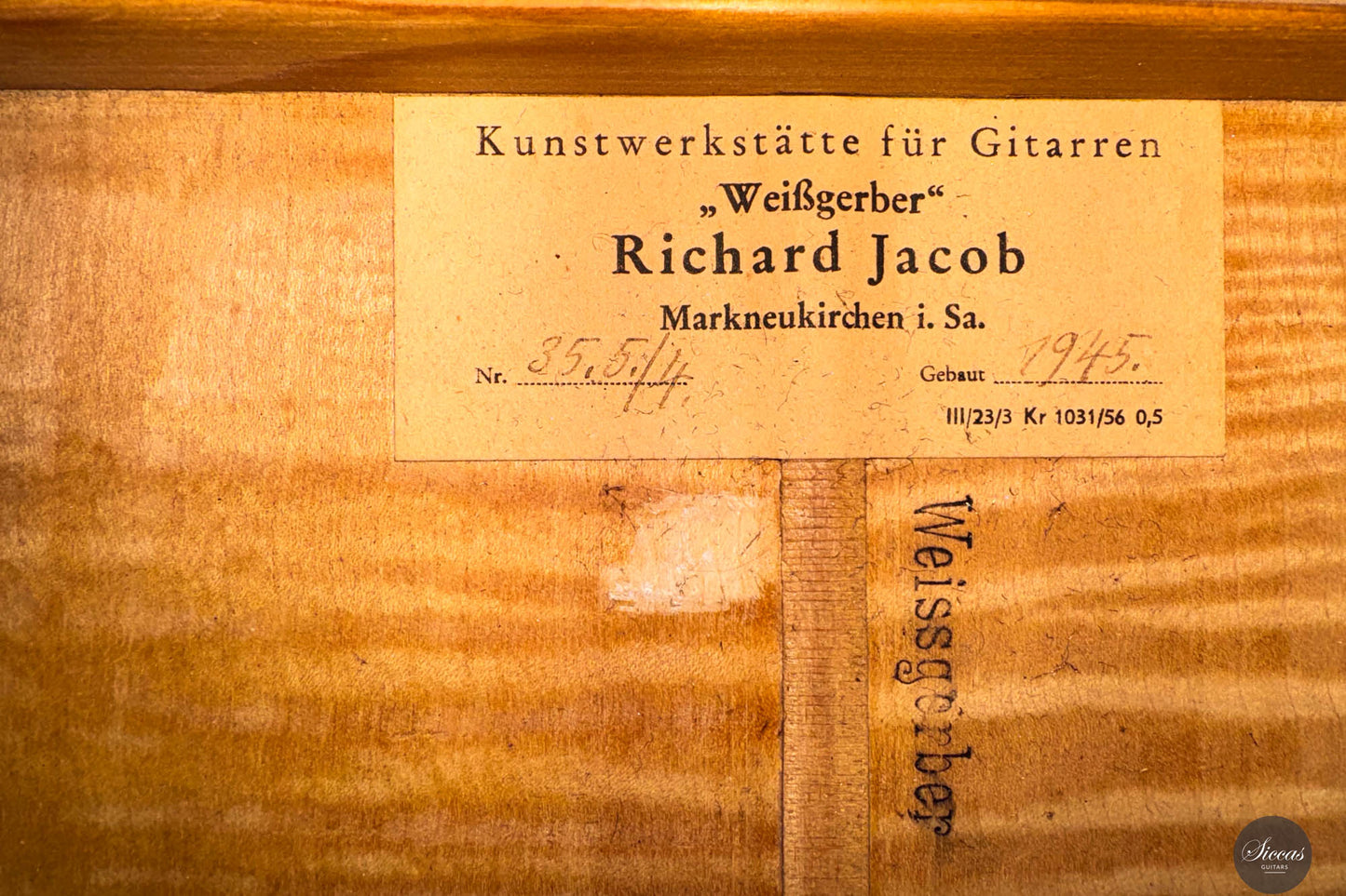 Richard Jacob Weissgerber - 1945 - 35.5./4. Spruce/Maple - 64 cm